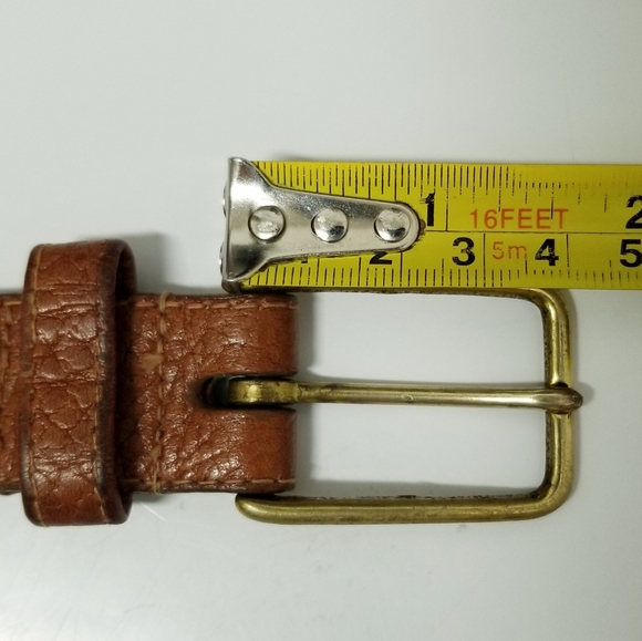 Ralph Lauren 1" Pebbled Leather  Belt with Brass Buckle & Signature Pony 36 - Picture 11 of 14